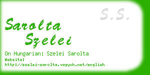 sarolta szelei business card